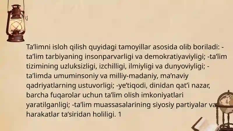 Ta’lim sohasidagi islohotlar 4