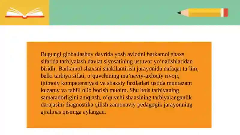 Barkamol shaxsni tarbiyalash diagnostikasi 4