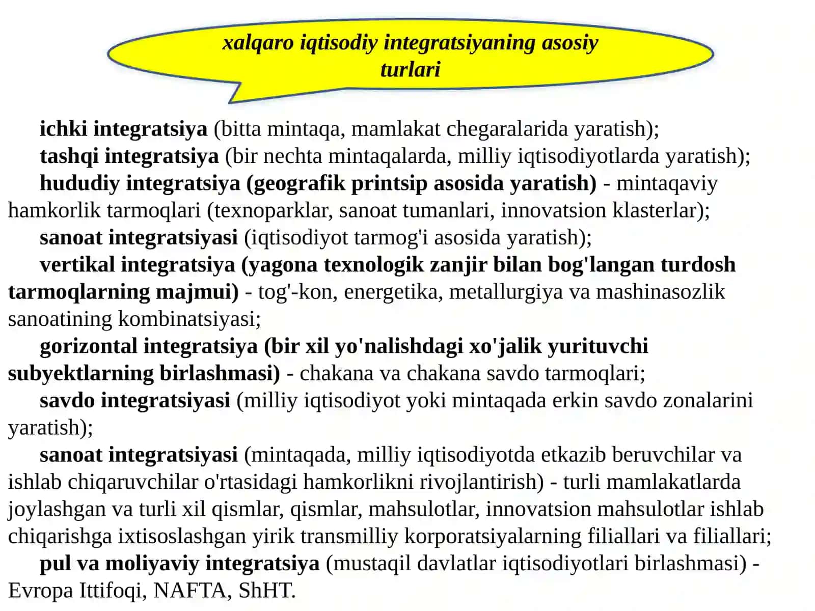 Xalqaro iqtisodiyot integratsiyasi 4