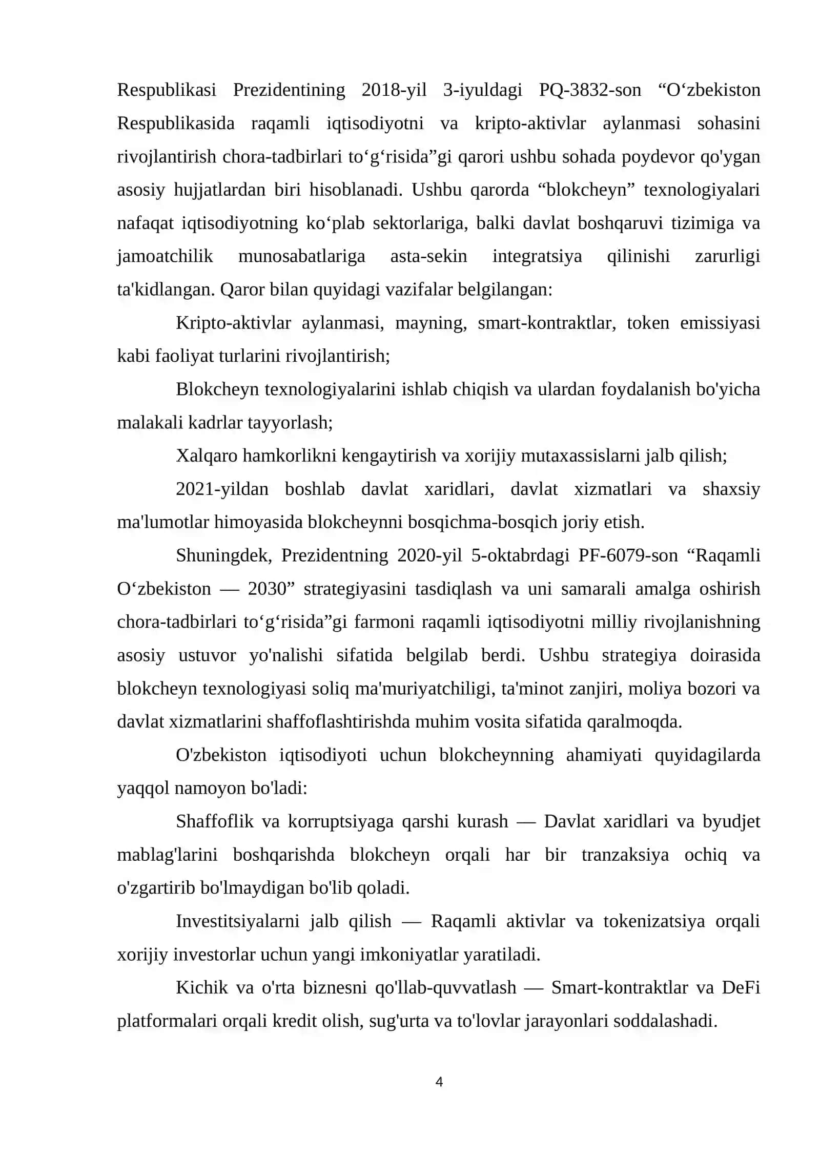 Blokcheyn texnologiyasining iqtisodiy jarayonlardagi ahamiyati 4