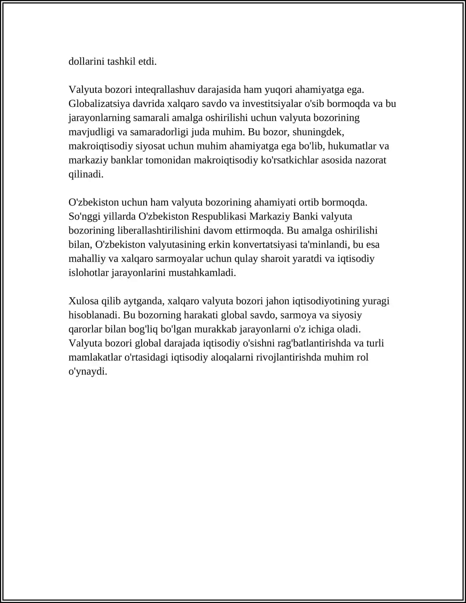 XALQARO VALYUTA VA MOLIYA OPERATSIYASI 4