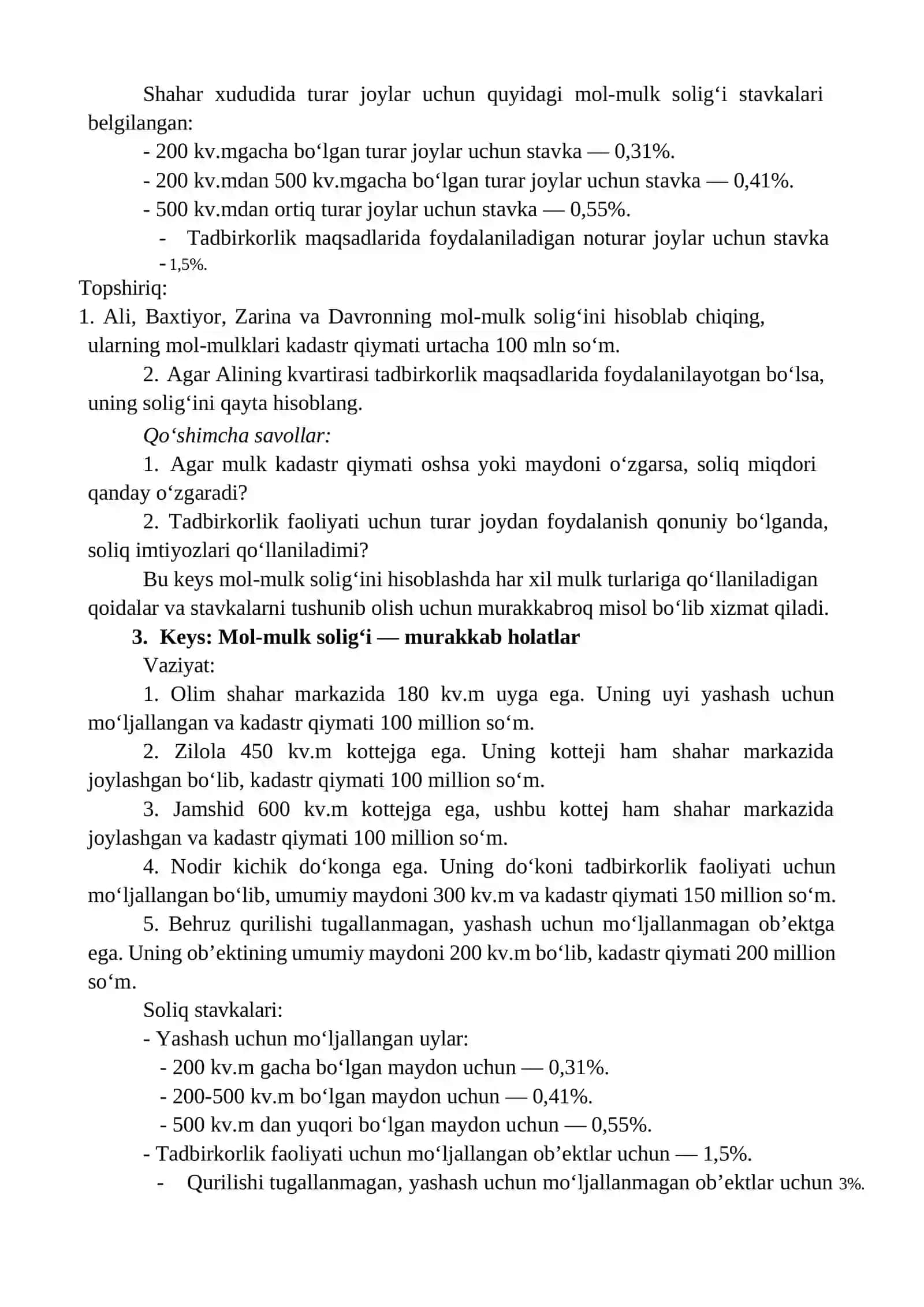 JISMONIY SHAXSLARNING MOL-MULKIGA SOLINADIGAN SOLIQ 4