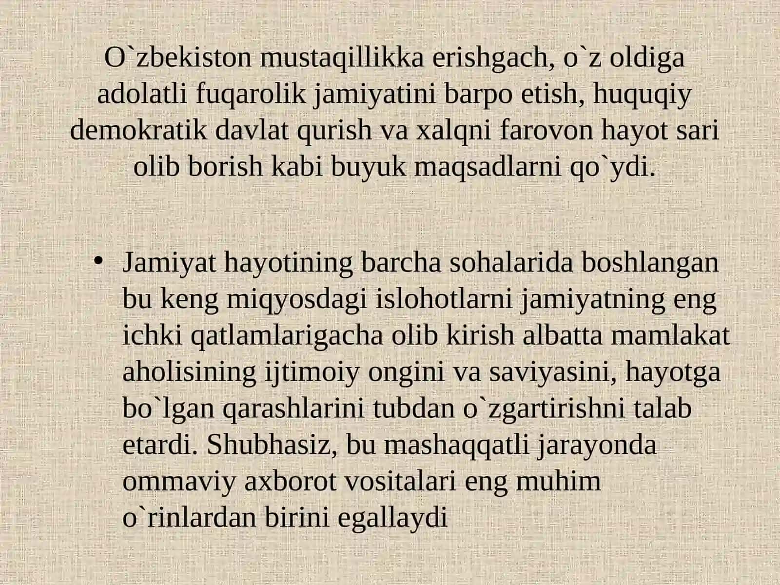 Ommaviy axborot vositalari to'rtinchi hokimiyat sifatida 4
