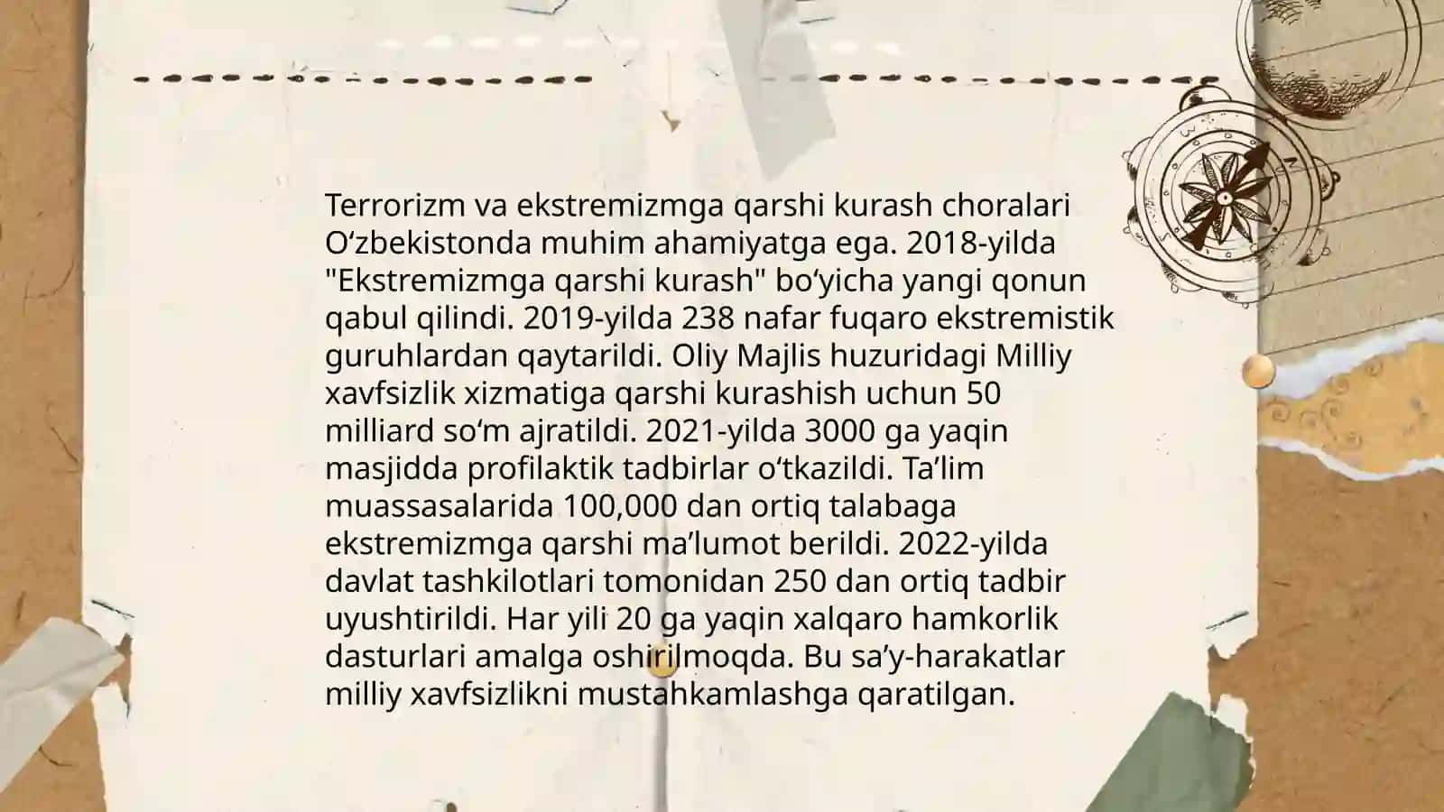 Milliy xavfsizlikni taʼminlash borasida amalga oshirilayotgan ishlar 4