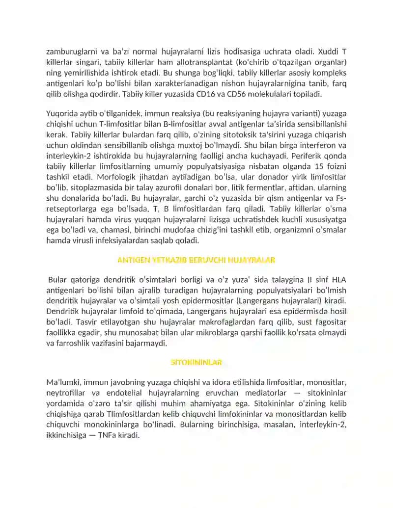 Immun tizim kasalliklari. HLA va uni kasalliklar bilan assotsiatsiyasi. Gipersezuvchanlik. 4