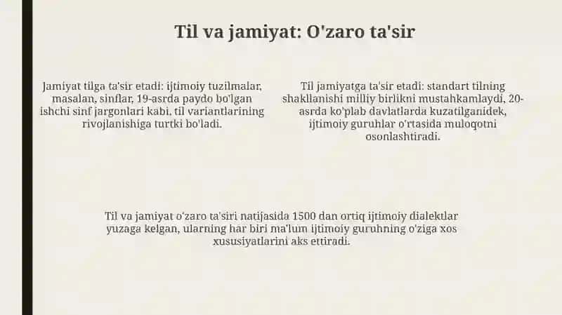 Sotiolingvistikaning asosiy yonalishlari 4