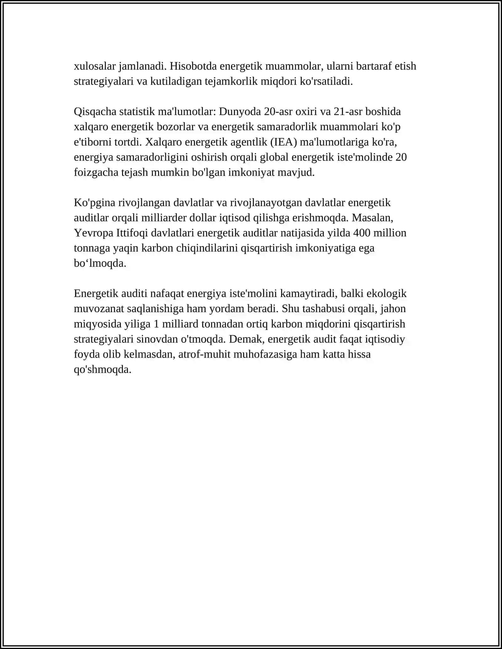 KORXONANI ENERGETIK PASPORTI LOYIHASINING TARKIBI 4