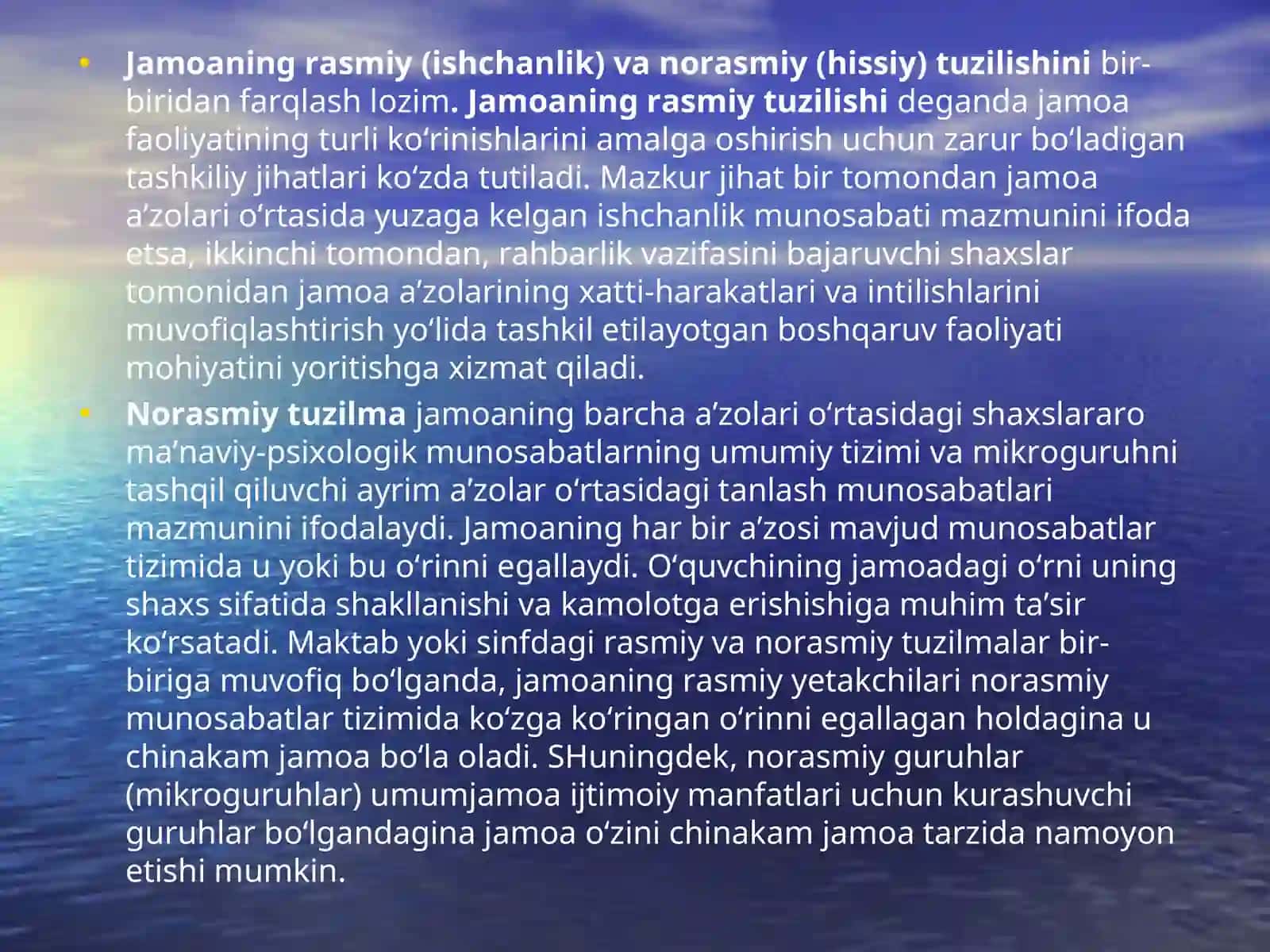 Jamoa tarbiya ob’ekti va sub’ekti sifatida 4