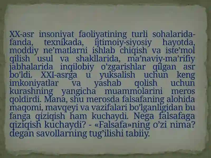 Allayarov Alibekning Falsafafanidan Mustaqilishi 2024 yil 4