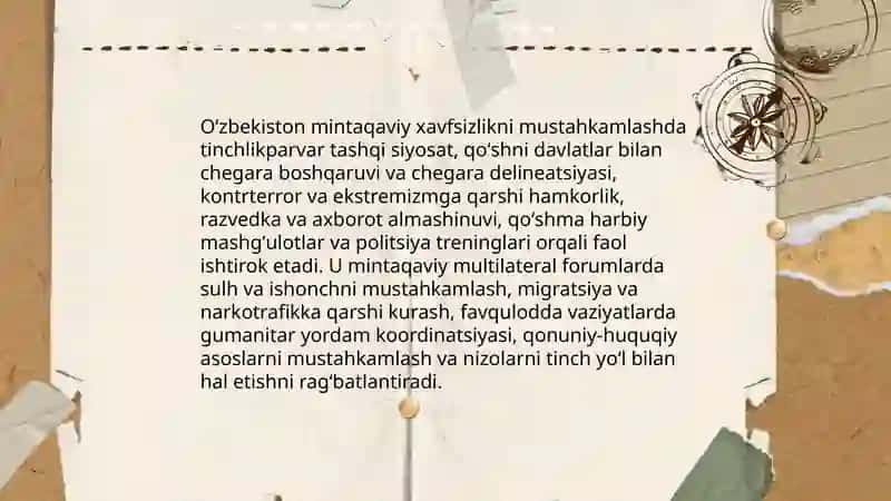 Oʻzbekistonning Markaziy Osiyoda tinchlik 4