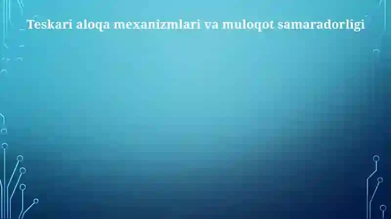Muloqot Uslublari va O'qituvchining Samaradorligi 4