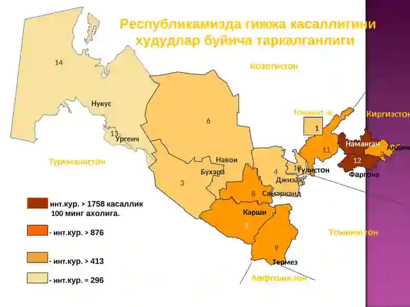 Гижжаларни мактаб укувчилари уртасида таркалиши 4