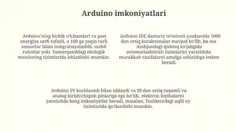 Arduino va uning imkoniyatlari 4