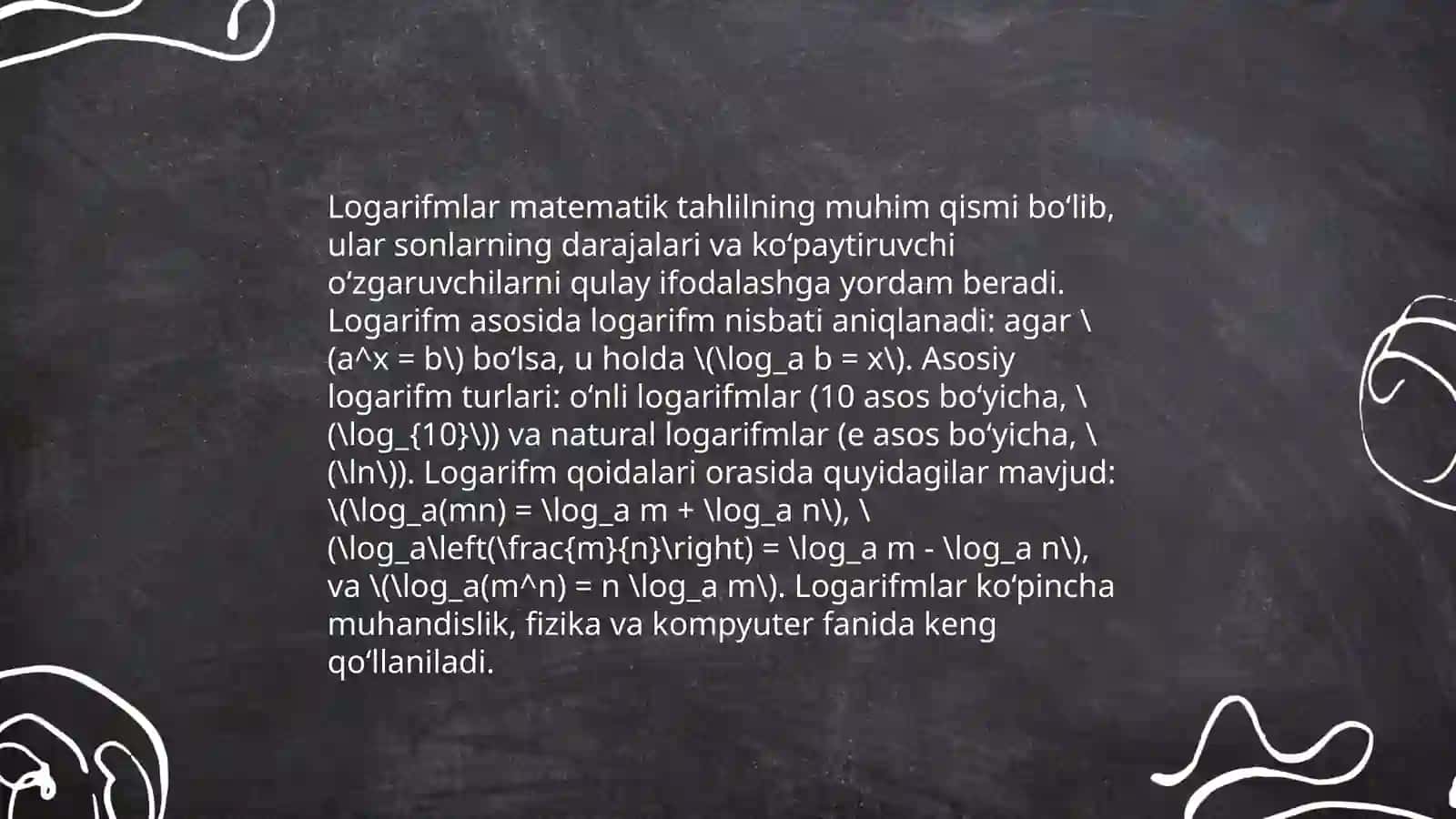 Kimyo uchun matematika 4