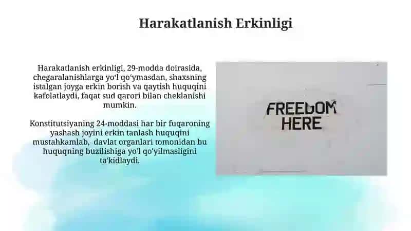 Kafolatlangan Shaxsiy Huquq va Erkinliklar 4