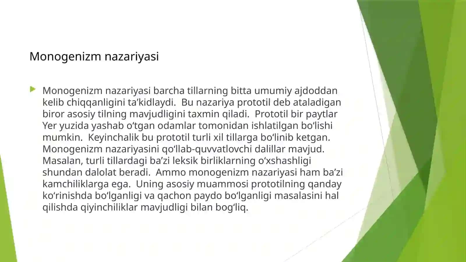 Tillarning paydo boʻlishi haqida nazariyalar 4
