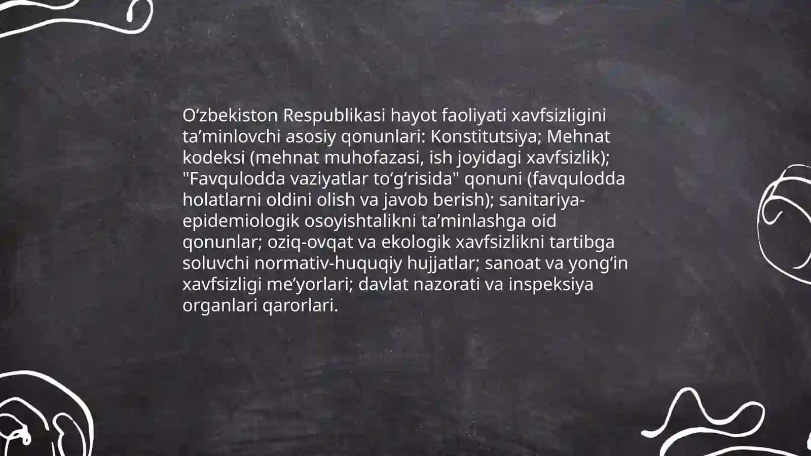 Hayot faoliyati xavfsizligining huquqiy va tashkiliy asoslari 4