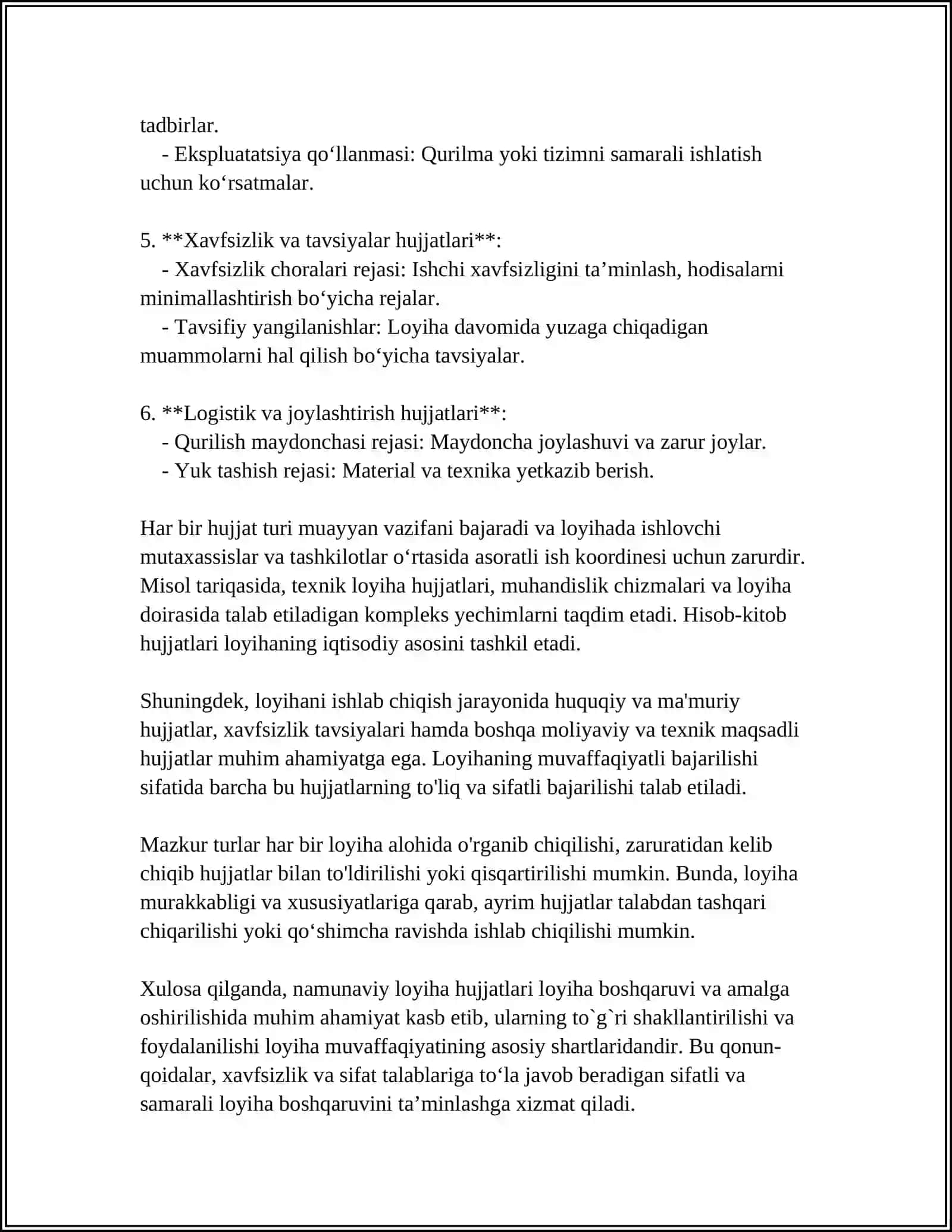 Namunaviy loyiha hujjatlari 4