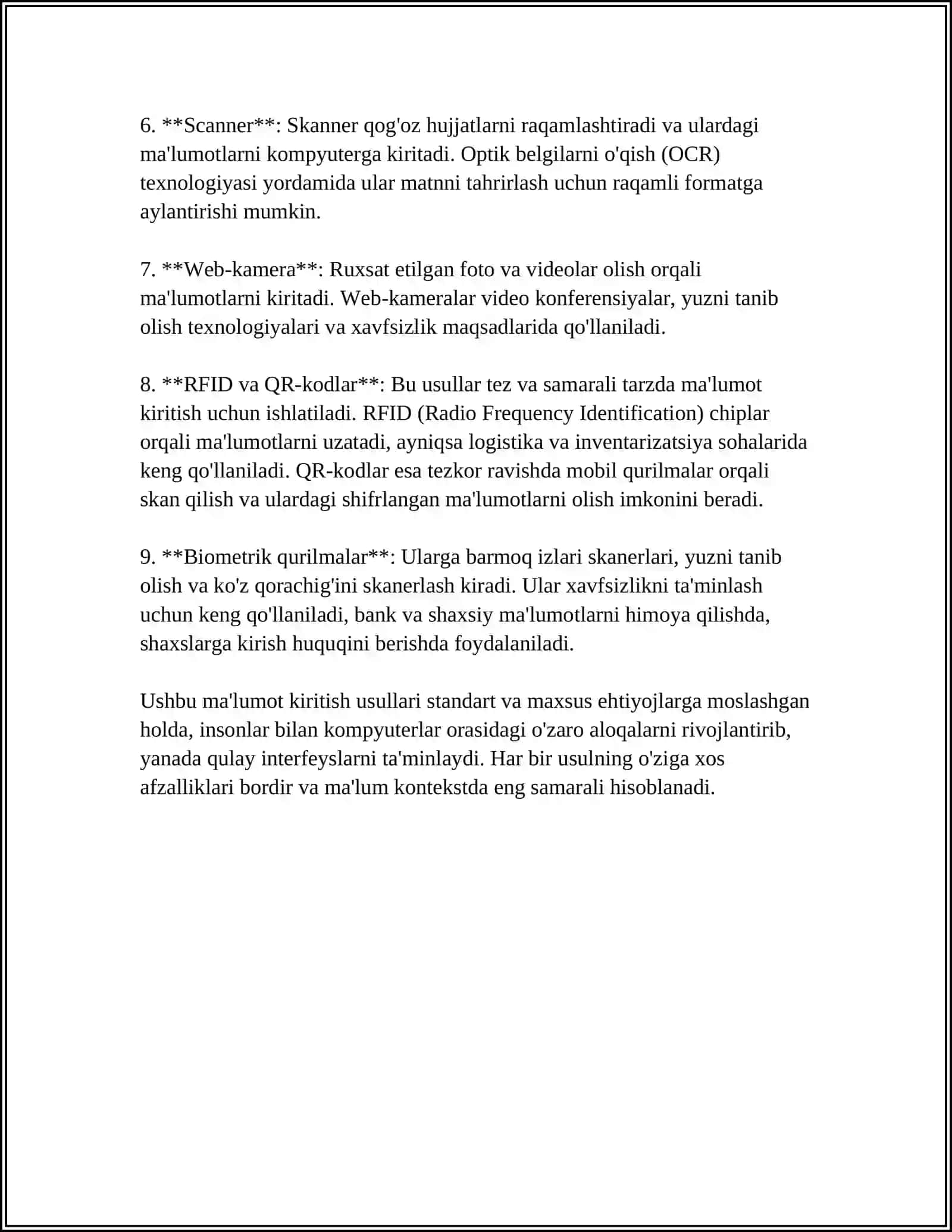 EXCEL DASTURIDA MA'LUMOTLARNI KIRITISH VA TAXRIRLASH 4