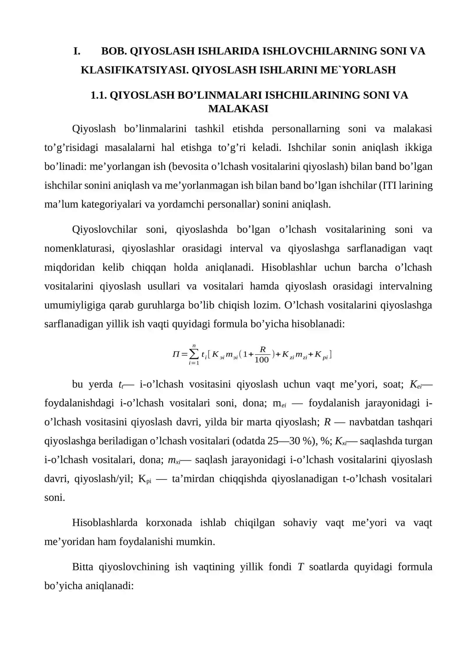 MIKROMETRNI QIYOSLASH BO‘YICHA ME’YORIY-TEXNIKAVIY XUJJATLAR TO‘PLAMINI ISHLAB CHIQISH 4