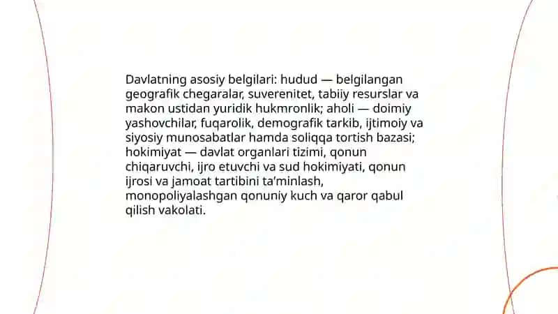 Davlat tushunchasi, belgilari va davlat funksiyalari 4
