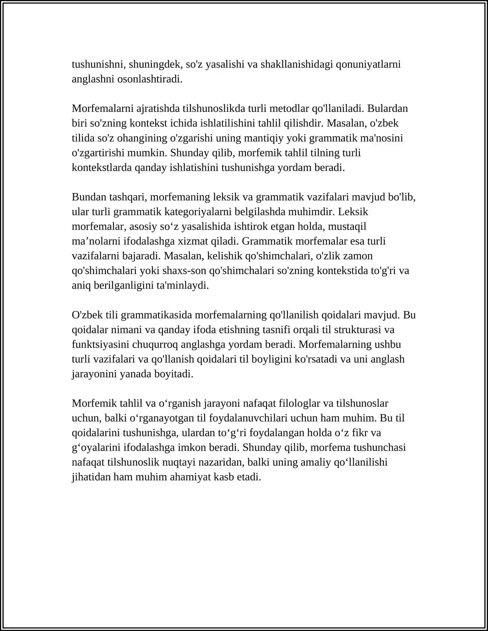 NUTQDA MORFEMA UMUMIY MA’NOSINING NUTQIY XOSLANISHI 4