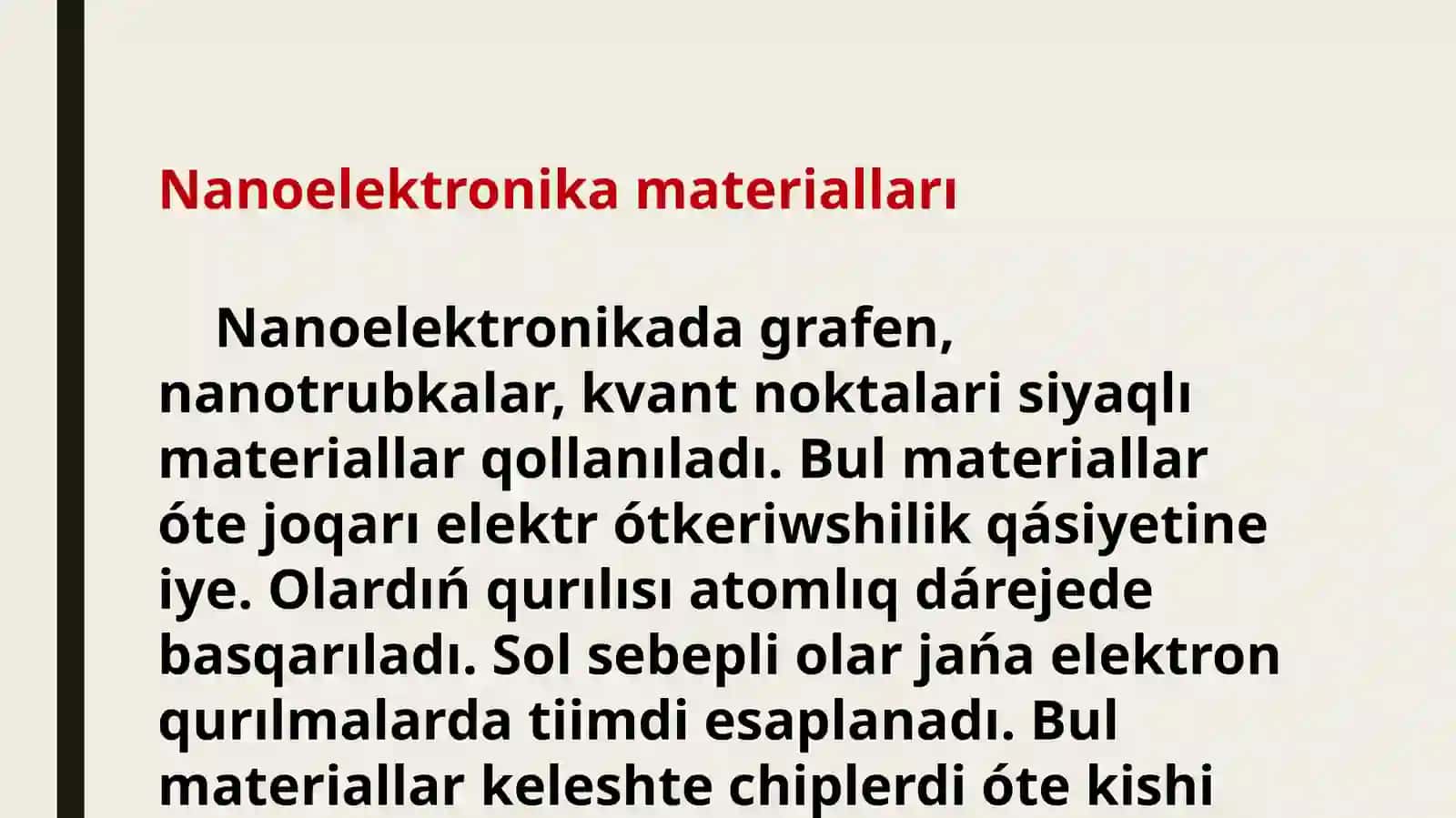 Nanoelektronika materiallari. Kvant toshkalar, jipler hámuralar 4