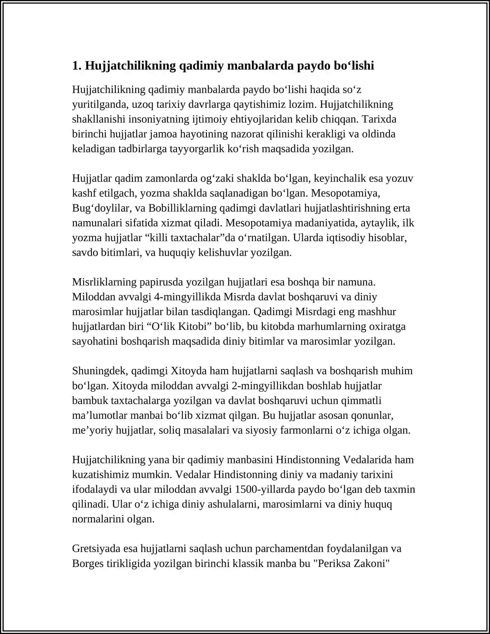HUJJATCHILIK TARIXI VA RIVOJLANISHI 4