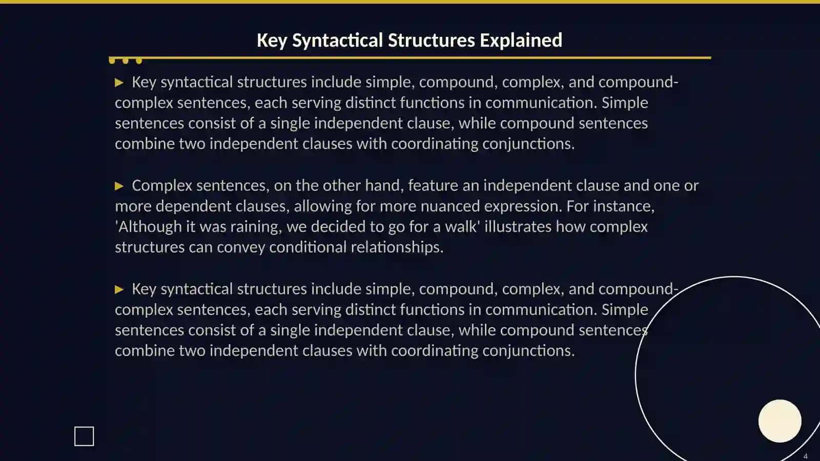 Syntactical expressive means and stylistic devices 4
