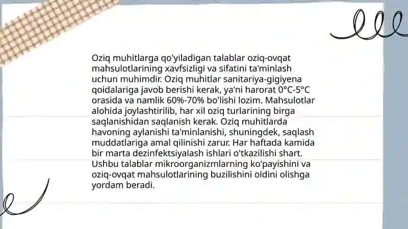 Oziq muhitlari ularga qòyilgan talablari klassifikatsiyasi va ishlatilishi 4