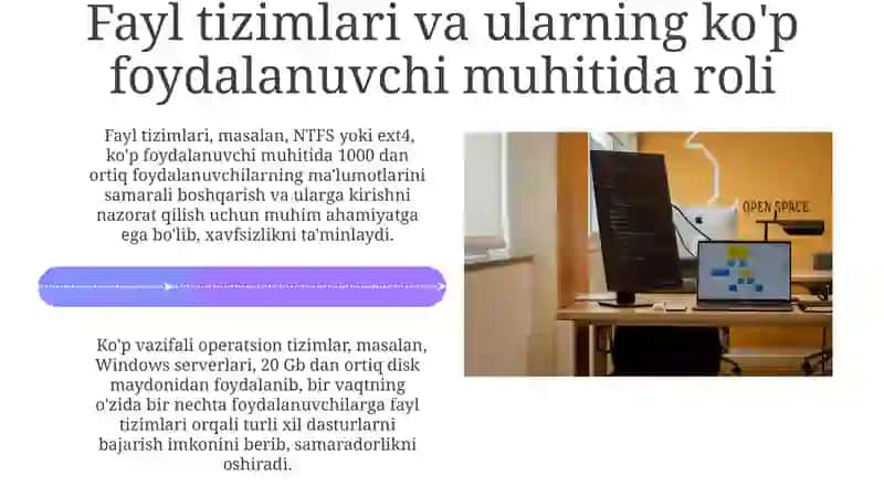 Köp foydalanuvchi va köp vazifali operatsion tizimlar 4