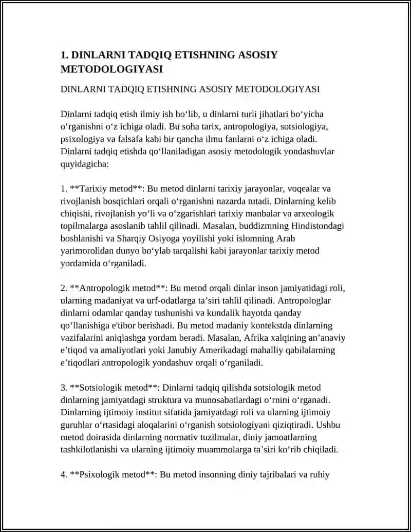 DINLARNI TADQIQ ETISH METODOLOGIYASI 4