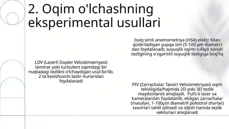 Laminar va turbulent oqimlar 4