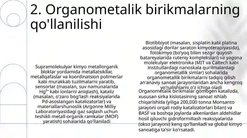 Metall-Organik Ramkalar (MORlar) 4