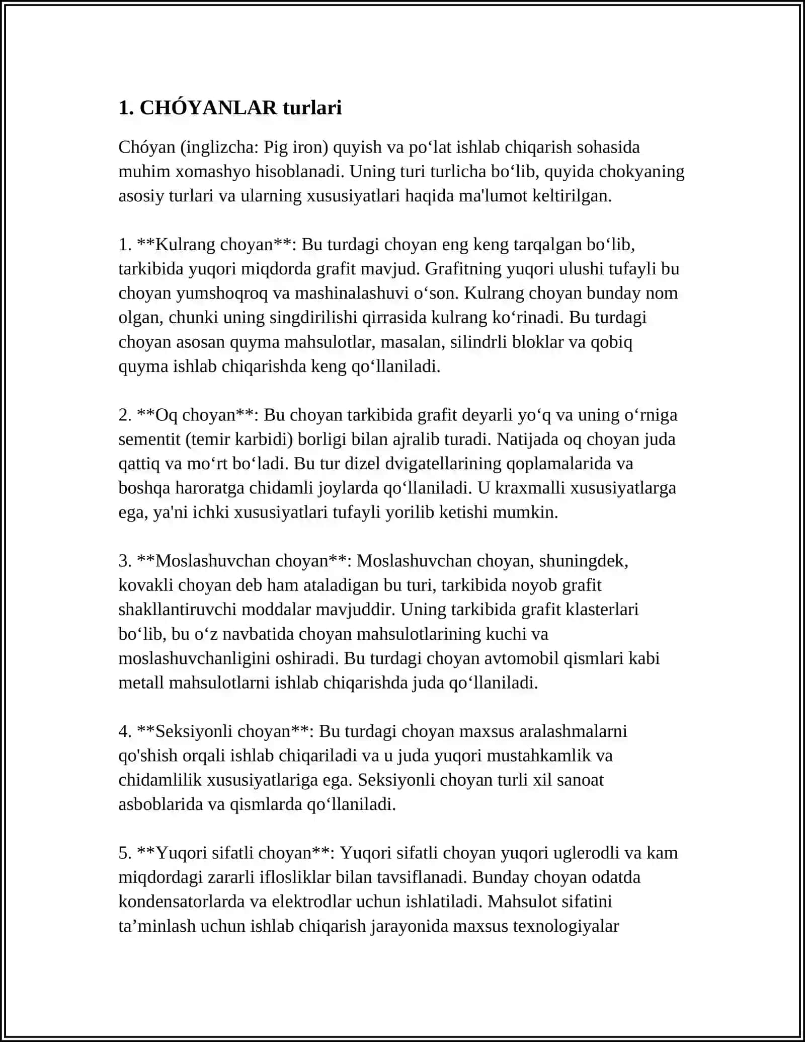 CHÓYANLAR 4