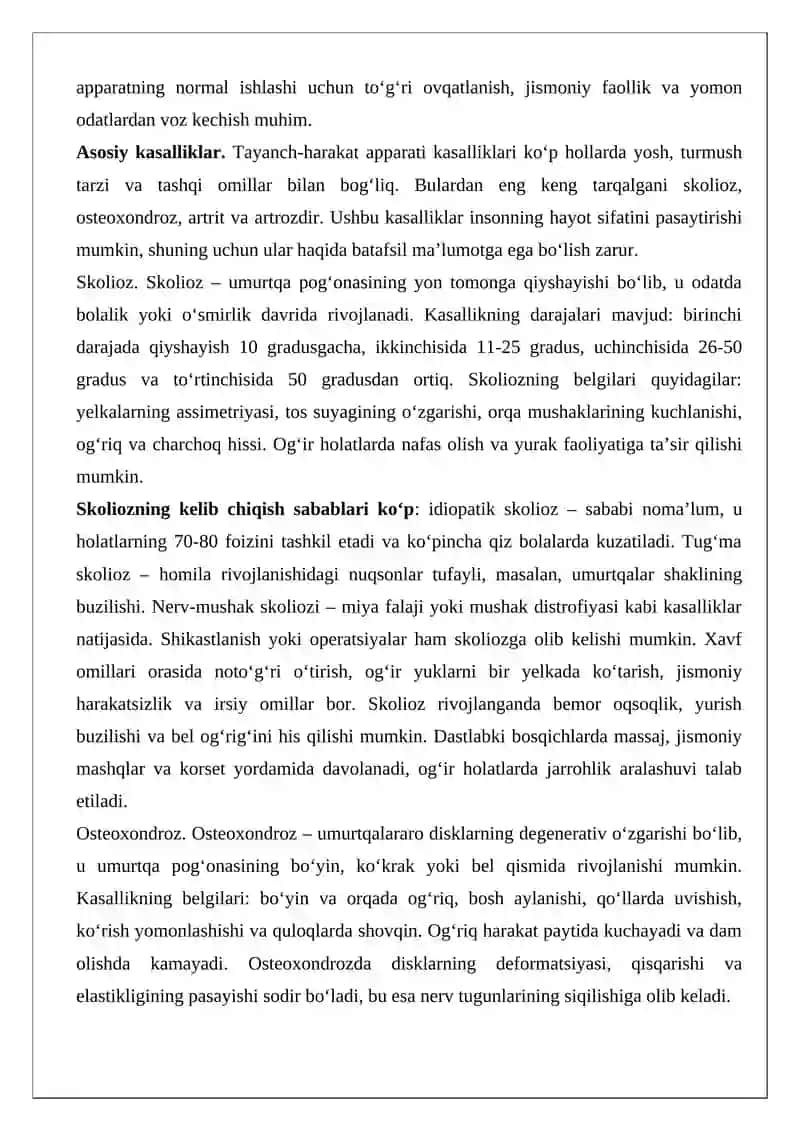 Tayanch-harakat apparati kasalliklari haqida tushuncha va unda davolash jismoniy tarbiyasi 4