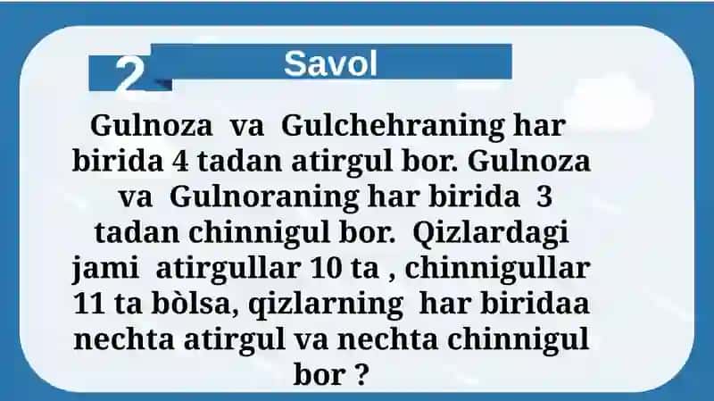 Ixtisoslashtirilgan boshlang’ich sinflarda matematika o‘qitish . Mantiqiy tushunchalar 4
