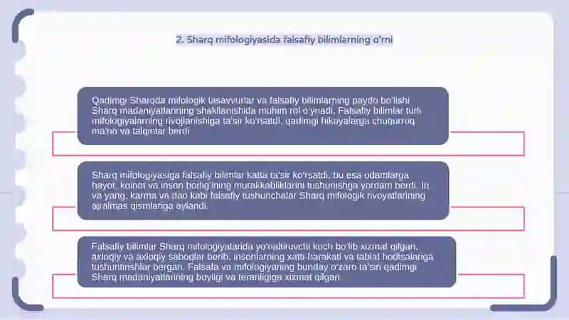 Qadimgi Sharqda asotiriy tasavvurlar va falsafiy bilimlarning paydo bo'lishi 4