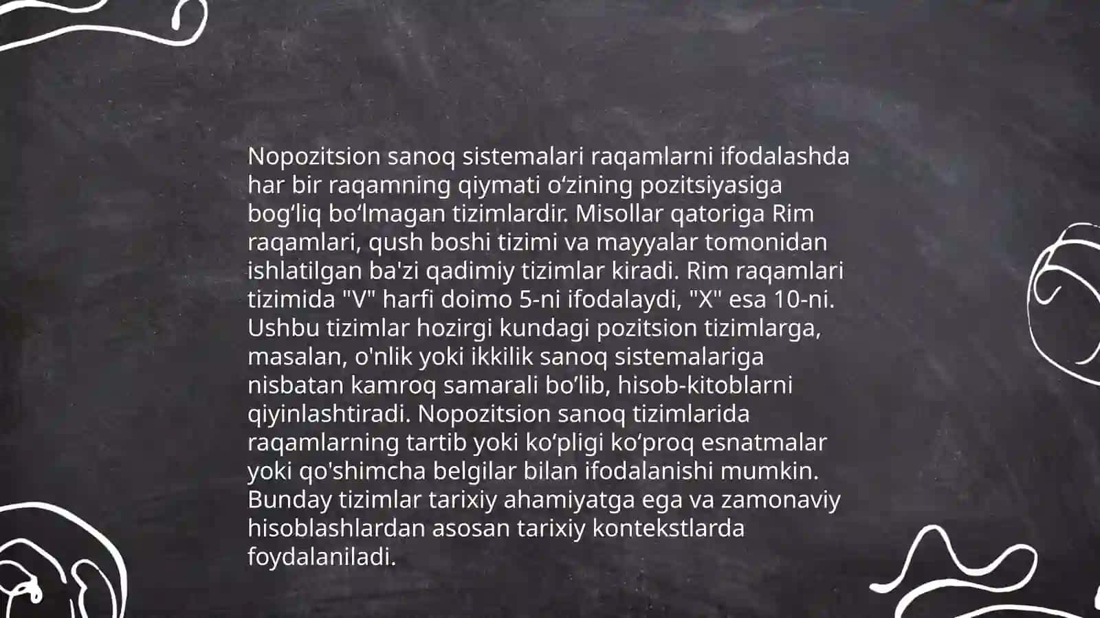 Pozitsion va nopozitsion sanoq sistemalari.Sonlarni bir sanoq sistemasidan boshqa sanoq sistemasiga oʻtkazish 4