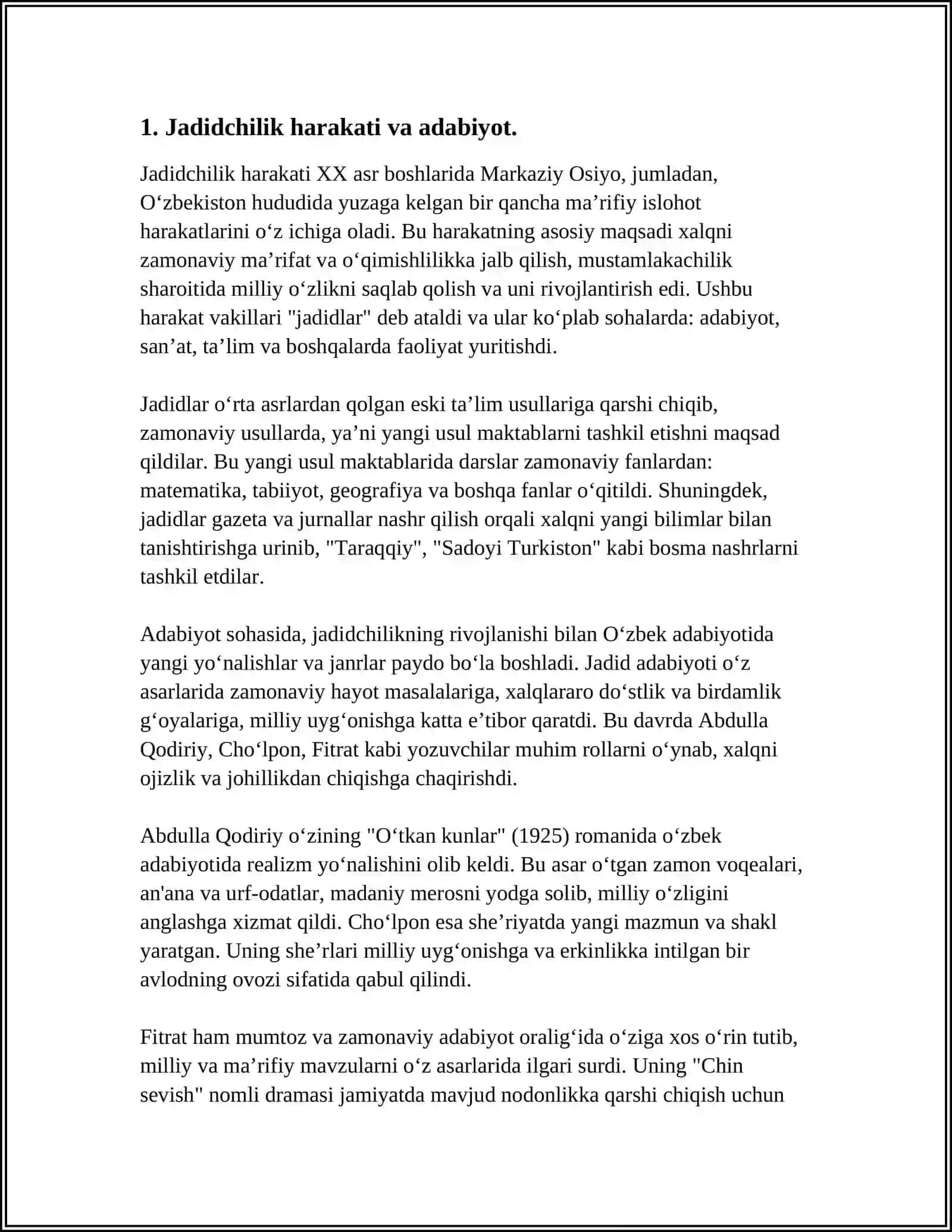 EPOS VA ROMAN. VOQEALIK VA XAYOLOT UYG'UNLIGI. JABBOR ESHONQULNING ''EPIK TAFAKKUR TADRIJI" 4