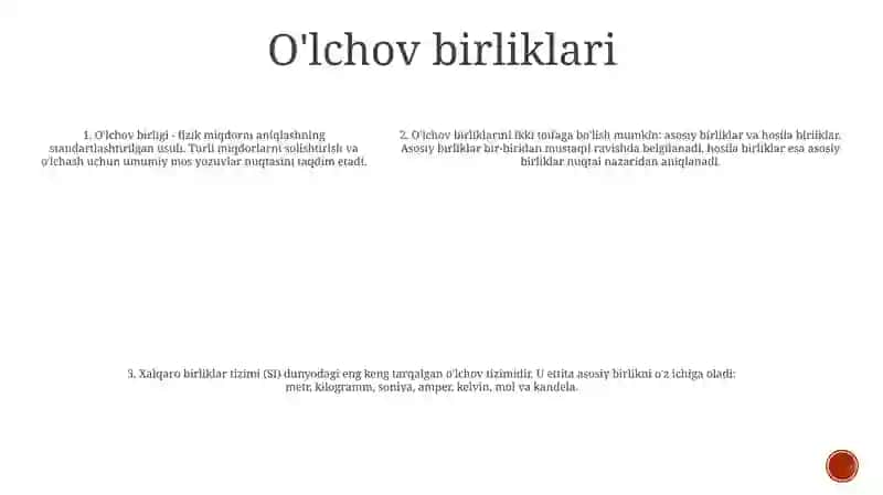 "O‘Lchash Turlari Va Usullari" 4