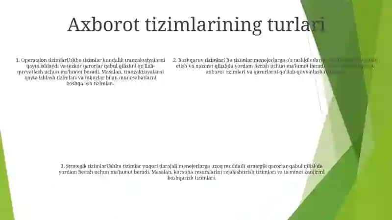 Axborot Tizimlari VaTurlari 4