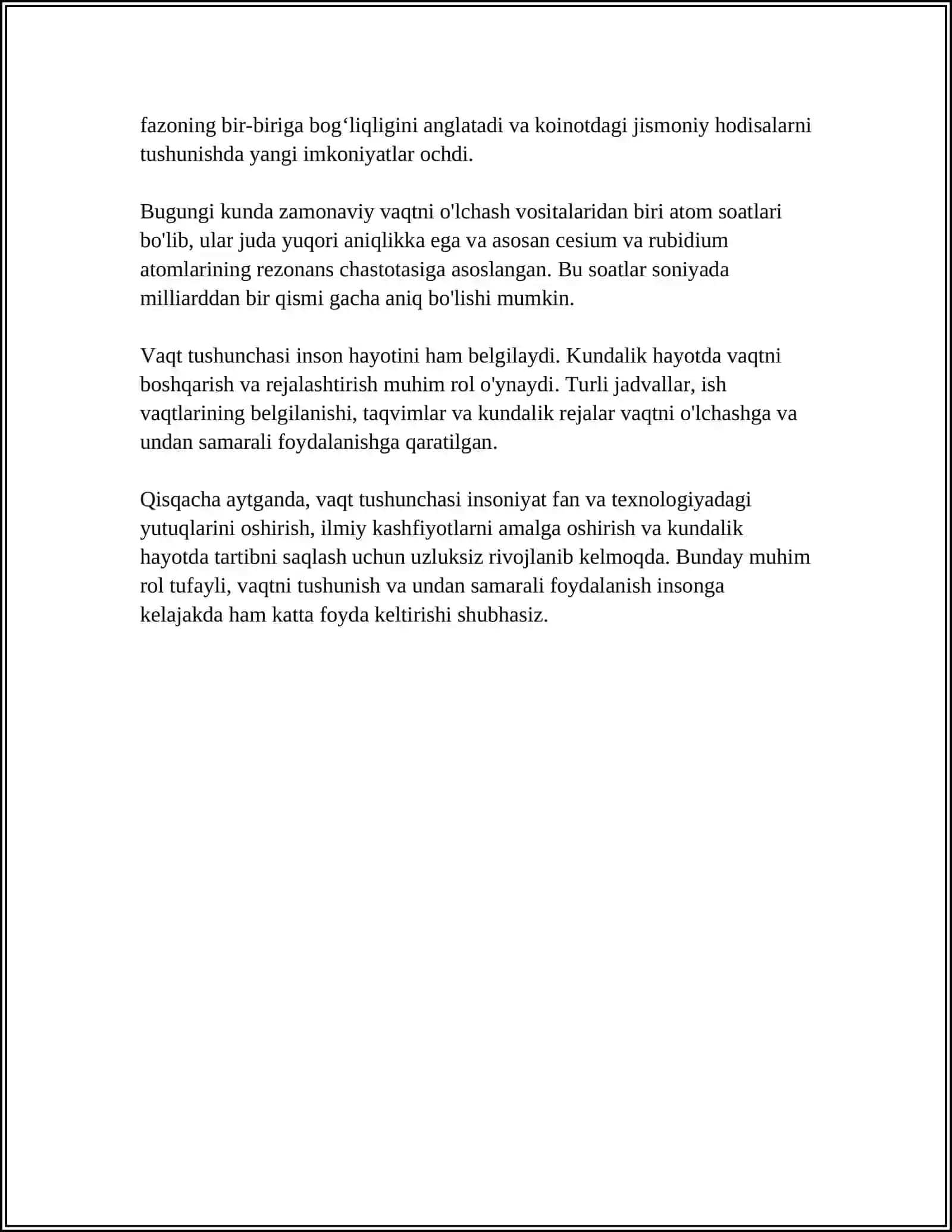 BOLALARDA VAQT TASAVVURLARNI SHAKILLANTIRISH 4