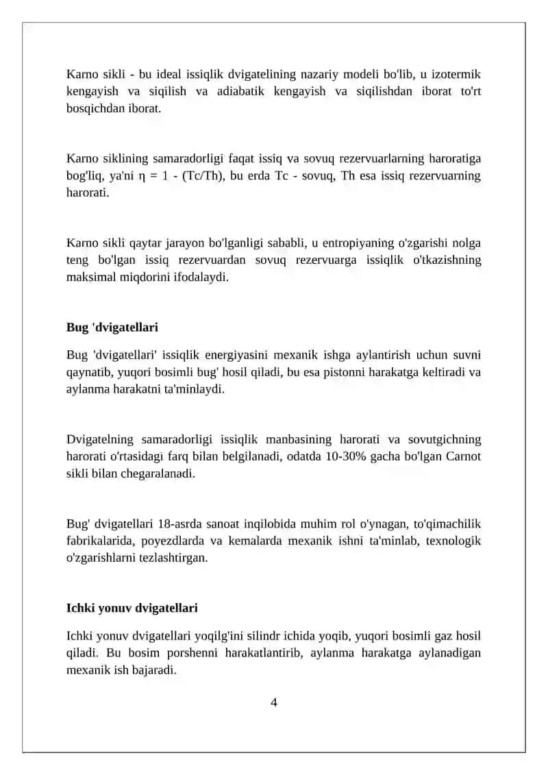 Issiqlikni mexanik ishga aylanishi 4