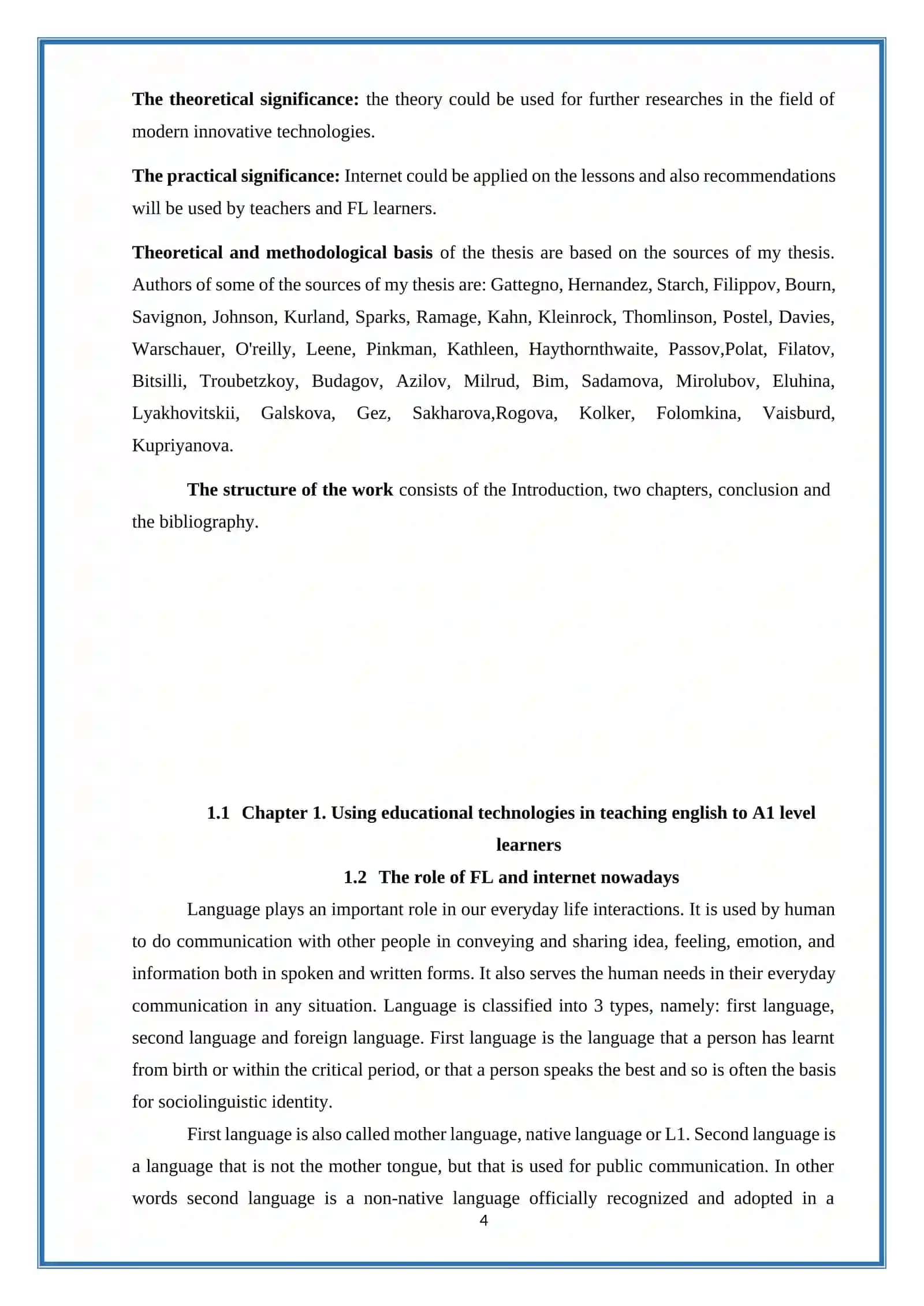 Using educational technologies in teaching english to A1 level learners 4