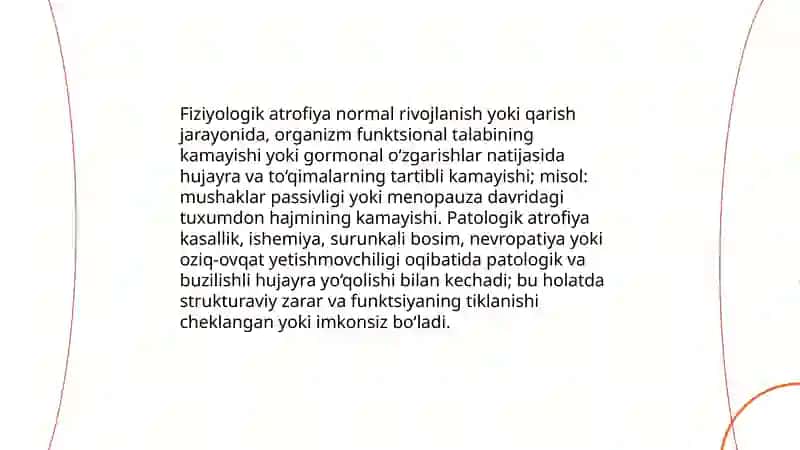 Atrofiya va uning turlari 4