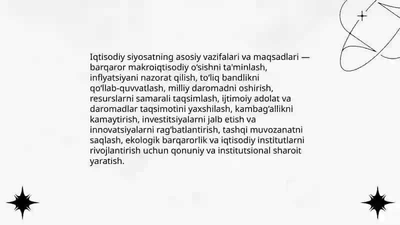 Iqtisodiy siyosatning predmeti va vazifalari 4