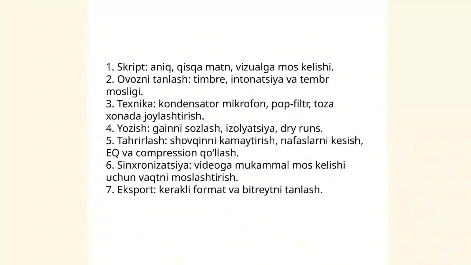 Animatsiya yoki videoga saundtrek yoki ovozli sharh 4