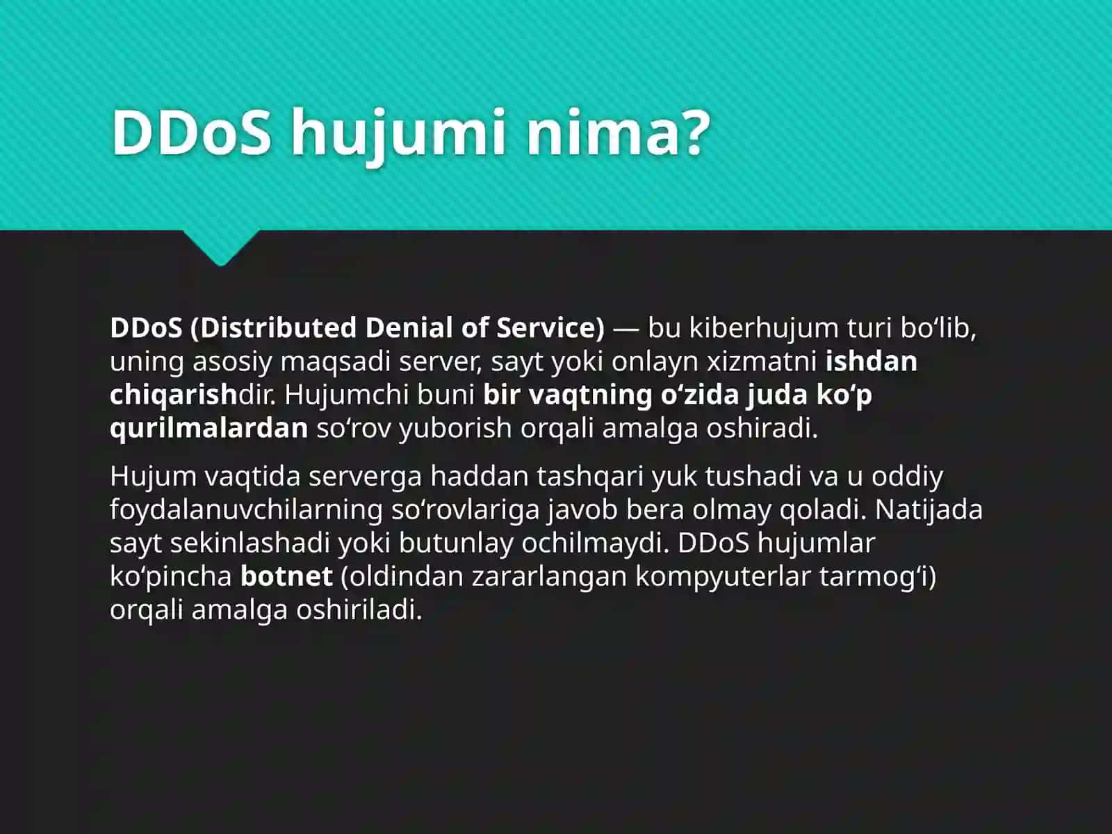 DDOS VA MITM HUJUMLARINING ISHLASH PRINSIPLARI 4