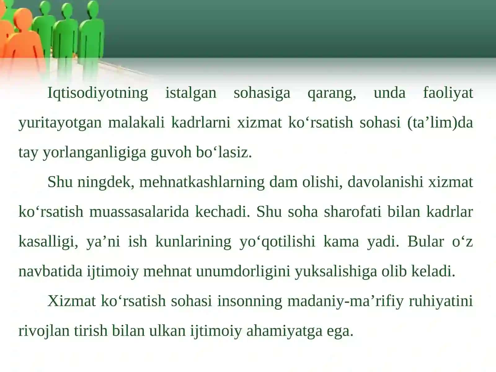 34-mavzu: Mаmlаkаtimizdа dаvlаt budjеti хаrаjаtlаrining qаriyb 60 fоizi ijtimоiy sоhаni rivоjlаntirishgа yo‘nаltirilаdi 4